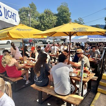 Terry Black's Barbecue - Fun shaded outdoor seating - Barbeque Near Me - Austin, Texas Terry Black's Barbecue - Fun shaded outdoor seating - Barbeque Near Me - Austin, Texas