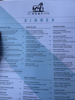 Menu photo 7 The Pony Room Rancho Santa Fe, CA Menu photo 7 The Pony Room Rancho Santa Fe, CA