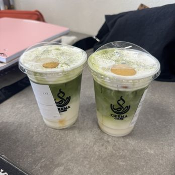 Crema Cafe - banana matcha latte - Cafes Near Me - Bakersfield, California