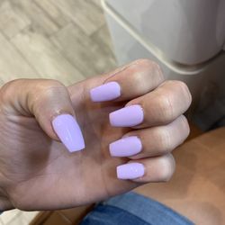 Baker Nails - Gel polish on powder nails w/tips