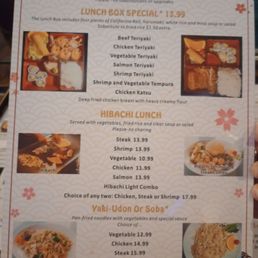 Lunch Menu Hibachi & Bento boxes Lunch Menu Hibachi & Bento boxes