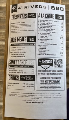 Menu photo 4 4 Rivers Smokehouse Gainesville, FL
