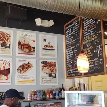 Cast Iron Waffles - Menu with speciality and deluxe waffles. - Coffee & Tea Near Me - Charlotte, North Carolina