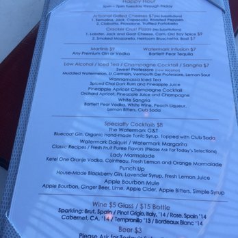 Watermark - Happy Hour Menu at Watermark :) - Lounges Near Me - Asbury Park, New Jersey Watermark - Happy Hour Menu at Watermark :) - Lounges Near Me - Asbury Park, New Jersey