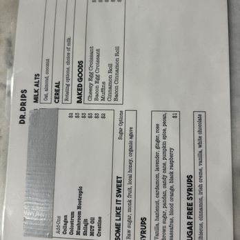 Dr Drips Coffee Lounge - Menu - Coffee & Tea Near Me - Orlando, Florida Dr Drips Coffee Lounge - Menu - Coffee & Tea Near Me - Orlando, Florida