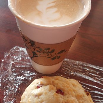 Lulu's Coffee & Bakehouse - Latte & Cranberry Scone - Bakeries Near Me - Indianapolis, Indiana