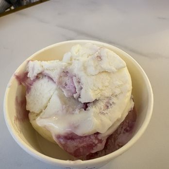 Frozen Bloom Creamery - White chocolate raspberry gelato - Ice Cream & Frozen Yogurt Near Me - Destin Florida, Florida