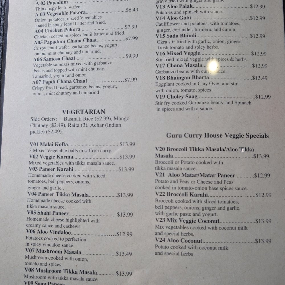 Guru Curry House - Indian Near Me - El Cerrito, California