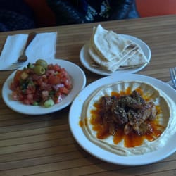 Taiim Falafel Shack - Chicken shwarma and hummus platter