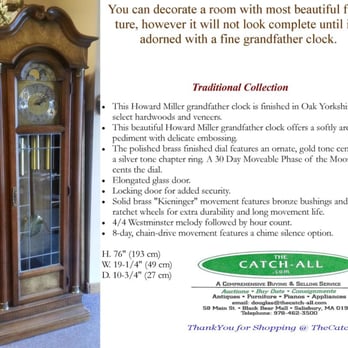 The Catch-All - 1977 Howard Miller Grandfather Clock $899 - Antiques Near Me - Salisbury, Massachusetts The Catch-All - 1977 Howard Miller Grandfather Clock $899 - Antiques Near Me - Salisbury, Massachusetts