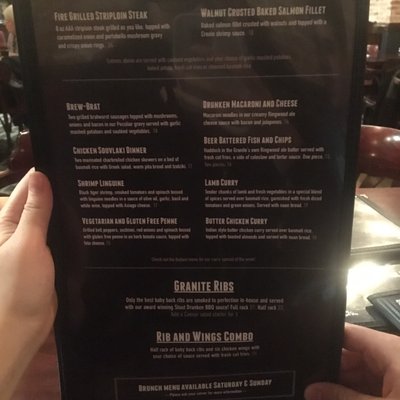 Menu photo 4 Granite Brewery & Restaurant Toronto, ON Menu photo 4 Granite Brewery & Restaurant Toronto, ON
