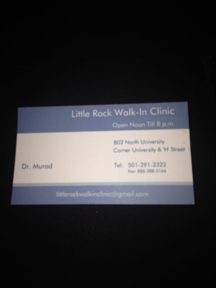 LITTLE ROCK WALKIN CLINIC Updated October 2024 802 N University