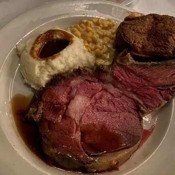 Five Crowns - Crown Cut (10 oz) with Mashed Potatoes and Gravy, Creamed Corn, and Yorkshire Pudding - Steakhouses Near Me - Corona del Mar, California Five Crowns - Crown Cut (10 oz) with Mashed Potatoes and Gravy, Creamed Corn, and Yorkshire Pudding - Steakhouses Near Me - Corona del Mar, California