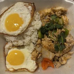 Broken rice dish swapped with chicken $18 Broken rice dish swapped with chicken $18