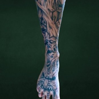 Slanging Ink - Whole leg by ant - Tattoo Near Me - Houston, Texas Slanging Ink - Whole leg by ant - Tattoo Near Me - Houston, Texas