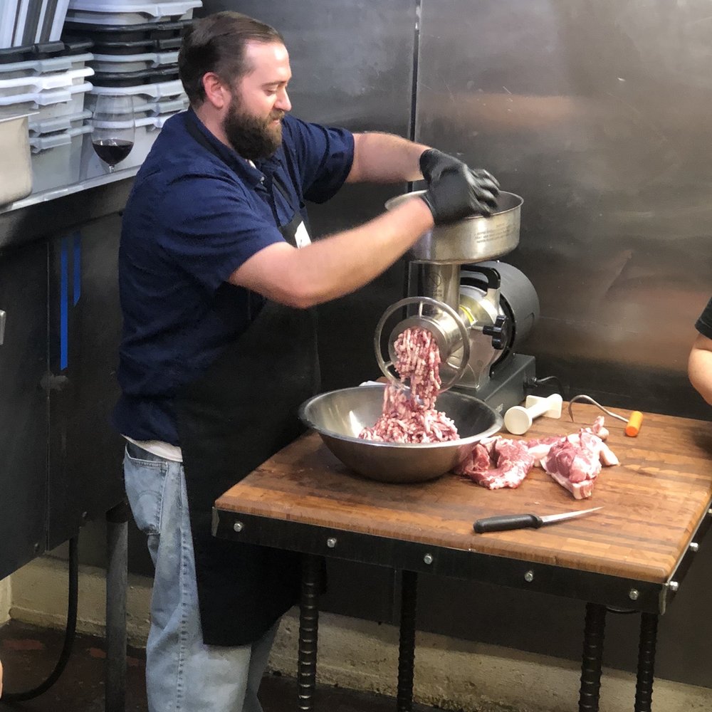 Forbes Meat Company - Michael showing us how to ground sausage - Meat Shops Near Me - Tucson, Arizona Forbes Meat Company - Michael showing us how to ground sausage - Meat Shops Near Me - Tucson, Arizona