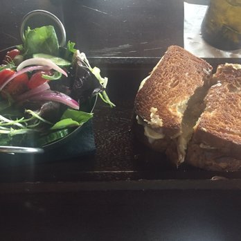 The Vig - Duck confit grilled cheese and side salad. - Sports Bars Near Me - Providence, Rhode Island The Vig - Duck confit grilled cheese and side salad. - Sports Bars Near Me - Providence, Rhode Island