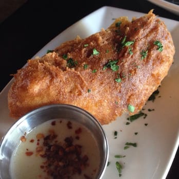 Common Theory - Bourbon bacon wrapped garlic corn dog - Gastropubs Near Me - San Diego, California