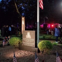East Rockaway 9.11.2019 Memorial Park Patriots Service outside Village Hall. We Will Never Forget