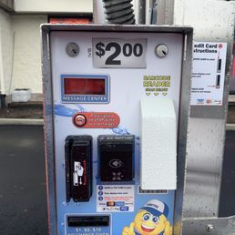 $2.00 lie at the vacuum. It is not $2.00. Guess what they'll charge you. Guess! It's not written and there are no receipts provided. $2.00 lie at the vacuum. It is not $2.00. Guess what they'll charge you. Guess! It's not written and there are no receipts provided.