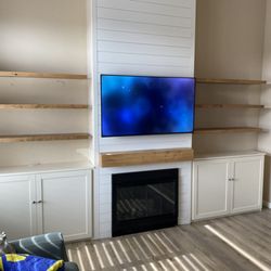 John Belanger Construction - Living room wall after