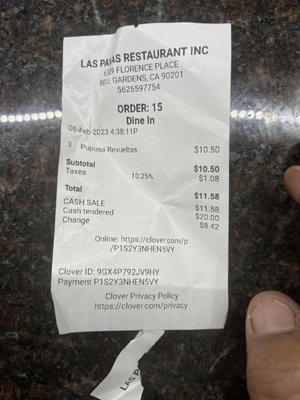 Las Pavas Restaurant y Pupuseria by null