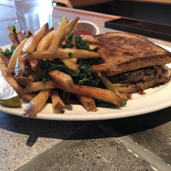 Leslie's Kitchen - Patty Melt Burger - asked for Herbs French Fries instead of plain ones and totally worth it! - New American Near Me - Brooklyn, New York Leslie's Kitchen - Patty Melt Burger - asked for Herbs French Fries instead of plain ones and totally worth it! - New American Near Me - Brooklyn, New York