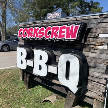 CorkScrew BBQ - Signage outside - Barbeque Near Me - Spring, Texas CorkScrew BBQ - Signage outside - Barbeque Near Me - Spring, Texas