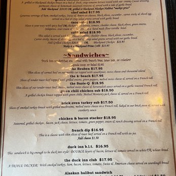 Duck Inn - Menu - Bars Near Me - Soldotna, Alaska