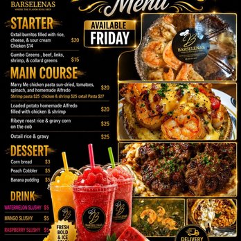 Barselena’s - Friday menu - Caterers Near Me - Brentwood, California Barselena’s - Friday menu - Caterers Near Me - Brentwood, California