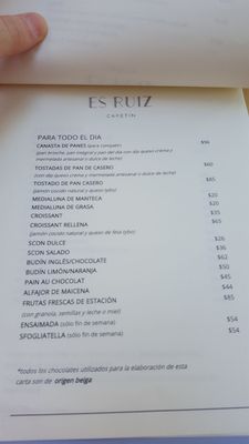 Menu photo 2 Es Ruiz Cafetín Buenos Aires, C
