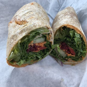 Welbeze Juice + Eatery - Hummus Wrap - Cafes Near Me - Depew, New York