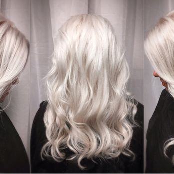 Salon Ronelle - Healthy Platinum White Blonde on a natural Almost Black curly Hair. - Hair Stylists Near Me - Temecula, California Salon Ronelle - Healthy Platinum White Blonde on a natural Almost Black curly Hair. - Hair Stylists Near Me - Temecula, California