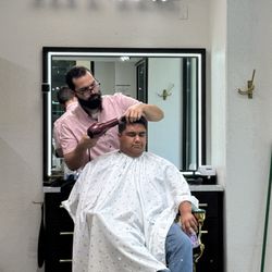 The Gentlemen’s Cutlery- The Atelier - Tanner styling my sons hair