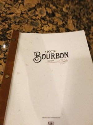 Menu photo 8 Doc's Bourbon Room Louisville, KY