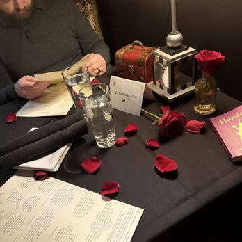 Over The Moon Cafe - Anniversary table setting - New American Near Me - Tacoma, Washington Over The Moon Cafe - Anniversary table setting - New American Near Me - Tacoma, Washington