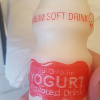 Dish Korean Cuisine - Yogurt drank at the end. Instead of a mint or candy, you get yogurt soft drink - Korean Near Me - Chamblee, Georgia