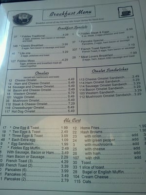 Menu photo 4 Fiddles Diner Brownsville, PA Menu photo 4 Fiddles Diner Brownsville, PA