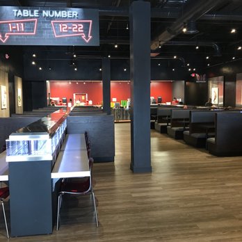 Neo Sushi Express - The dining area and kitchen in back - Conveyor Belt Sushi Near Me - Durham, North Carolina Neo Sushi Express - The dining area and kitchen in back - Conveyor Belt Sushi Near Me - Durham, North Carolina