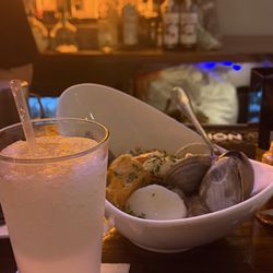 Acuario Restaurant - Stamford - Ceviche Acuario Ceviche Acuario and pisco slush