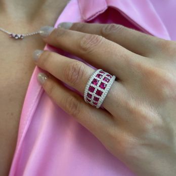 Jupiter Jewelry - Ruby & Diamond Band - R1541R - Jewelry Near Me - Jupiter, Florida Jupiter Jewelry - Ruby & Diamond Band - R1541R - Jewelry Near Me - Jupiter, Florida