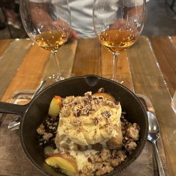 The Meat Cellar - Butter cake with grilled peaches. Definitely recommend it with the grand marnier like Duke suggested!!! - Meat Shops Near Me - Claremont, California