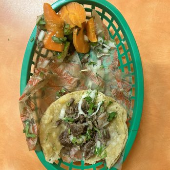 Taquerias Atotonilco - taco de asada with spoiled carrots - Mexican Near Me - Chicago, Illinois