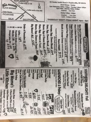 Menu photo 2 Big Mama's Cajun Kitchen Poplarville, MS Menu photo 2 Big Mama's Cajun Kitchen Poplarville, MS