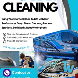 So White Carpet Cleaning - Get your carpet or upholstery deep steam clean with our heavy duty equipment truck mount unit - for more power and better results!