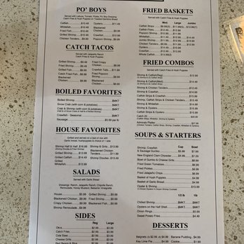 The Catch - Menu - Seafood Near Me - Tyler, Texas