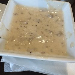 Childer’s Eatery - sausage gravy, probably pork Gravy....no porky flavor, no sausage flavor.....onion powder, pepper and parsley flakes .... Gross