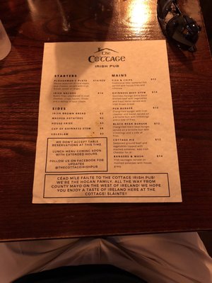Menu photo 7 The Cottage Irish Pub Melbourne, FL Menu photo 7 The Cottage Irish Pub Melbourne, FL