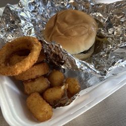 Cook Out - Double Cheeseburger Onion Rings Cheese Bites