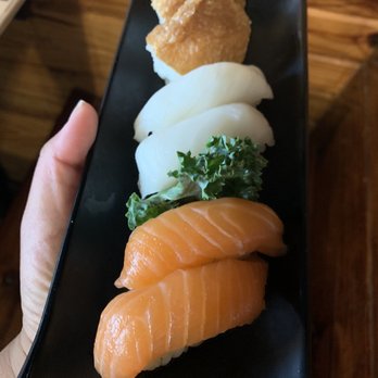 Edo Japan - Tofu skin, white tuna, and salmon. - Japanese Near Me - Houston, Texas Edo Japan - Tofu skin, white tuna, and salmon. - Japanese Near Me - Houston, Texas